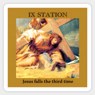 Stations of the Cross -  Via Crucis #9 of 15 Sticker